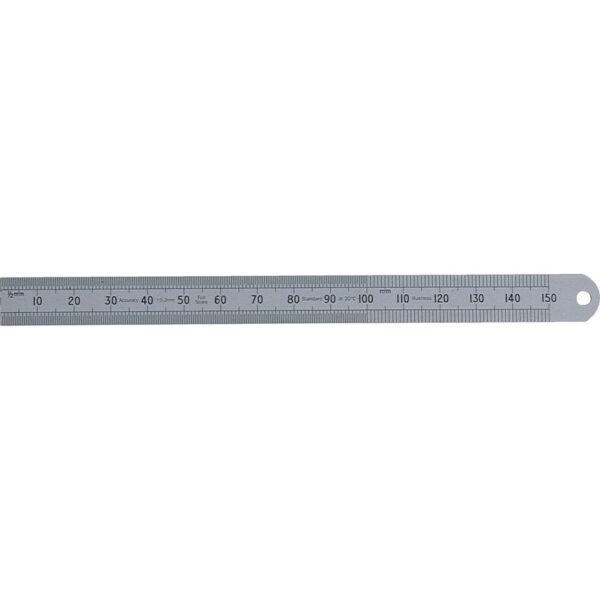 บรรทัดเหล็ก
150mm FLEXIBLE RUSTLESS RULEROUND END