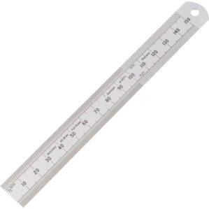 150mm/6" RIGID RUSTLESS RULE ROUND END