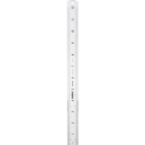 300mm/12" RIGID RUSTLESS RULE ROUND END