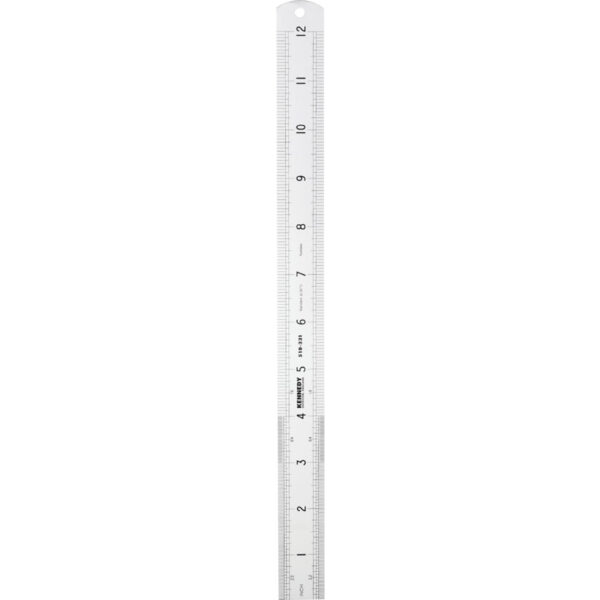 300mm/12" RIGID RUSTLESS RULE ROUND END