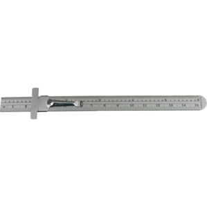 150mm/6" RUSTLESS RULE & CLIP ROUND END