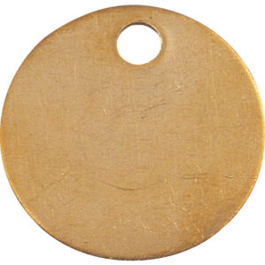 30mm BRASS IDENTITY DISCS 5mm HOLE (EACH)