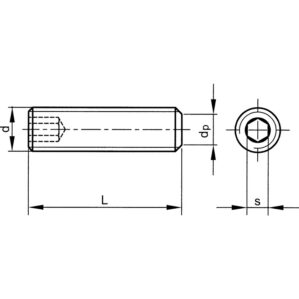 M3x5 SKT SET SCREW FLAT POINT (GR-45H) (14.9)
