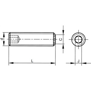 M3x6 SKT SET SCREW - KNURLED CUP POINT (GR-45H) (14.9)