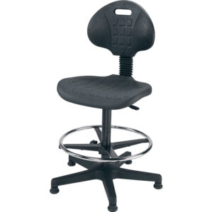 HIGH INDUSTRIAL PU CHAIR BLACK