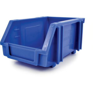 Storage Bin, Plastic, Blue, 104mm x 163mm x 80mm