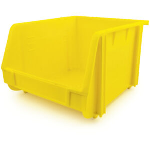 Storage Bin, Plastic, Yellow, 222mm x 278mm x 165mm
