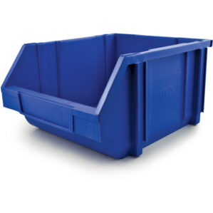 Storage Bin, Plastic, Blue, 280mm x 350mm x 184mm