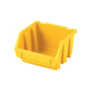 Storage Bin, Plastic, Yellow, 116mm x 161mm x 75mm