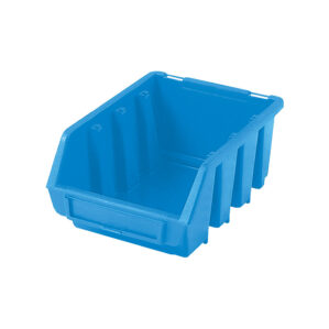 Storage Bin, Plastic, Blue, 116mm x 161mm x 75mm