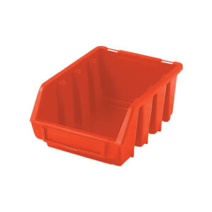 Storage Bin, Plastic, Red, 116mm x 161mm x 75mm