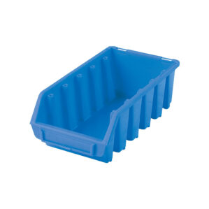 Storage Bin, Plastic, Blue, 116mm x 212mm x 75mm