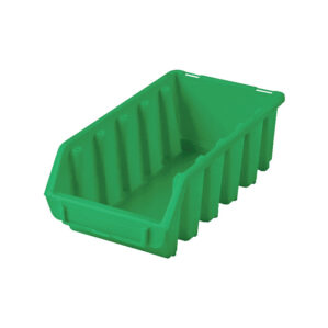 Storage Bin, Plastic, Green, 116mm x 212mm x 75mm