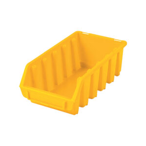 Storage Bin, Plastic, Yellow, 116mm x 212mm x 75mm