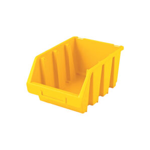 Storage Bin, Plastic, Yellow, 170mm x 240mm x 126mm