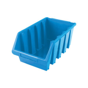 Storage Bin, Plastic, Blue, 204mm x 340mm x 155mm
