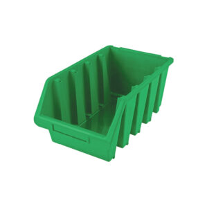 Storage Bin, Plastic, Green, 204mm x 340mm x 155mm