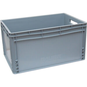 Storage Bin, Plastic, Grey, 400mm x 300mm x 220mm