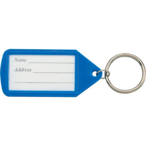 Blue Plastic Key Rings, Pack of 50