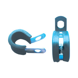 8mm ZINC PLATED P-CLIPS RUBBER LINED