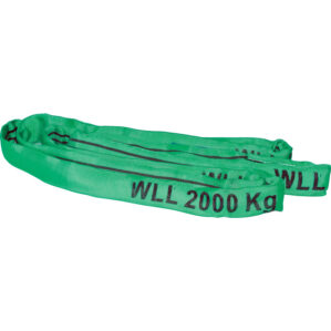 3000kg SWL Lifting Sling, Round, 1m x 60mm, Yellow