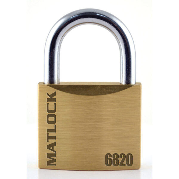 Slimline Brass Key Padlock - 20mm