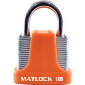 Strong Orange Steel Key Padlock - 40mm