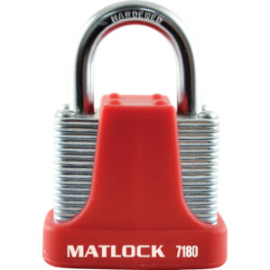 Strong Red Steel Keyed Alike Padlock - 40mm