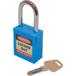 Safety Lockout Blue Key Padlock - 20mm