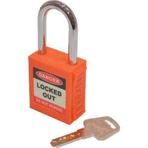Safety Lockout Orange Key Padlock - 20mm