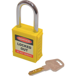 Safety Lockout Yellow Key Padlock - 20mm