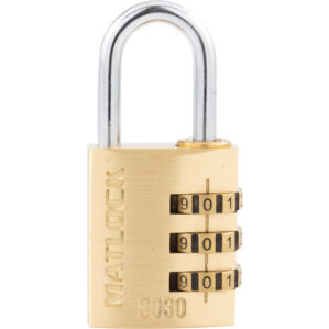 3 Dial Brass Combination Padlocks - 30mm