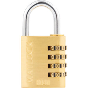 4 Dial Brass Combination Padlocks - 40mm