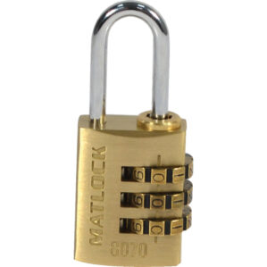 3 Dial Brass Combination Padlocks -  20mm - Pack of 4