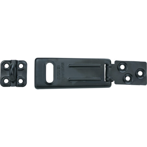 HASP (BLACK) SINGLE HINGE D-VERTICAL SHACKLE