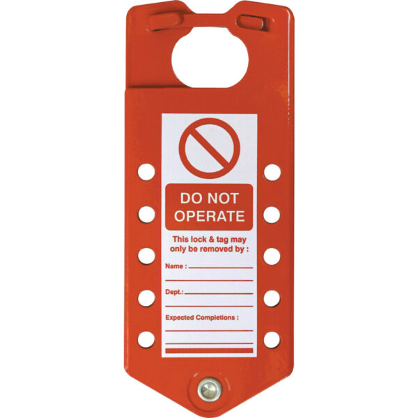 ALUMINIUM SAFETY LOCK OUT HASP & LABEL