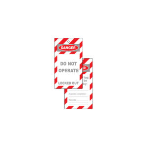 LOCKOUT TAGS DO NOT OPERATE LOCKED OUT (PK-10)