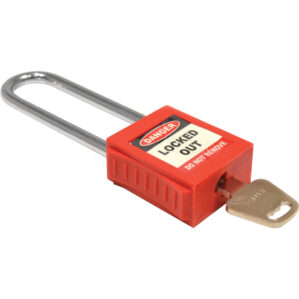 Safety Lockout Yellow Long Shackle Key Padlock