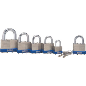 Laminated Steel Key Padlock - 65mm