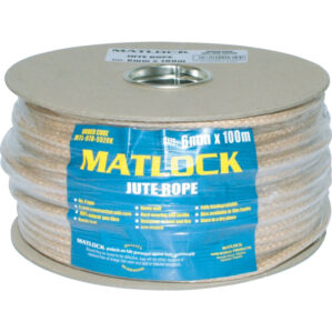 No.4 6mm 8PLT NATURAL JUTE SASH CORD 100M REEL