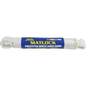 No.4 6mm 8PLT POLYESTER WHITE SASH CORD 10M REEL