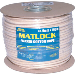 No.4-3C 6mm 16PLT WAX COTTON SASH CORD 100M REEL
