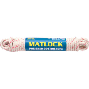 No.8 6mm S.B. COTTON RED SPOT SASH CORD 10M HANK
