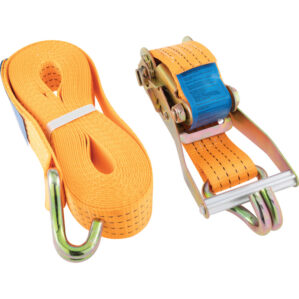 9m x 50mm Load Strap-Double Hook (two part), 4000kg Load Capacity