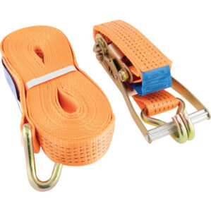 10m x 50mm Load Strap-Double Hook (two part), 5000kg Load Capacity