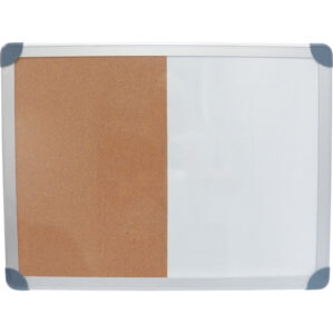 COMBINATION DRYWIPE/CORK BOARD 900x600mm ALU FRAME