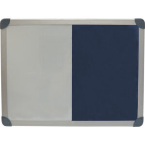 COMBINATION DRYWIPE/FELT BOARD 900x600mm ALU FRAME