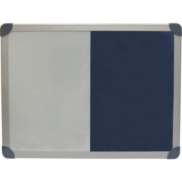 COMBINATION DRYWIPE/FELT BOARD 900x600mm ALU FRAME