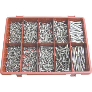 POZI C/SUNK WOODSCREW KIT A2 AVG-625PC
