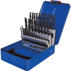 Jobber Drill Sets, Standard Length, Metric, High Speed Steel, Set Of 51